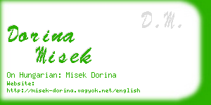 dorina misek business card